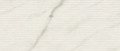 Carrelage effet Marbre 3D Blanc Calacatta Armonia Stripe 120x50x0,85 cm Mat Venerio - Mur intérieur (vendu par carton de 1,8 m²) -