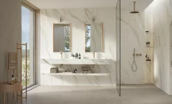 Carrelage effet Marbre 3D Blanc Calacatta Sublime Claw 120x50x0,85 cm Mat Venerio - Mur intérieur (vendu par carton de 1,8 m²) - R