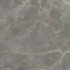 Carrelage effet Marbre Gris Titan 120x120x0,9 cm Brillant Montira - Sol et mur intérieur (vendu par carton de 2,88 m²) - RO'MA CAR