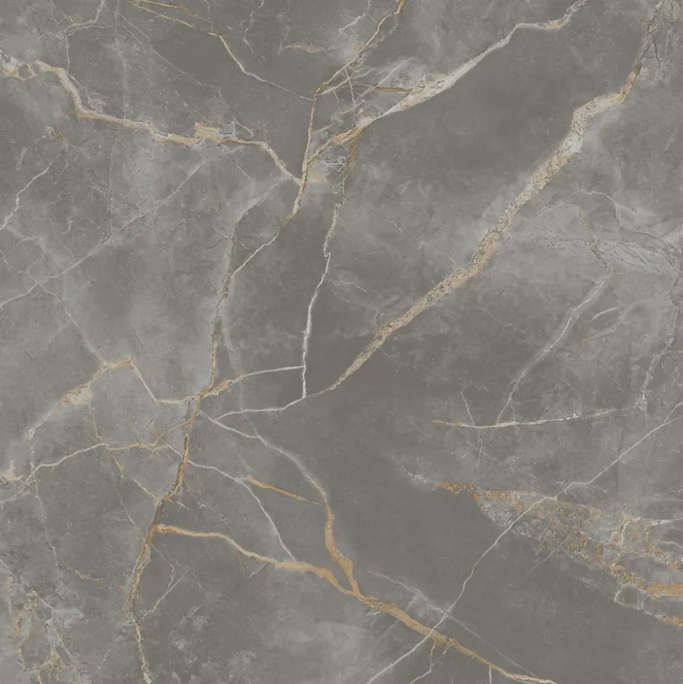 Carrelage effet Marbre Gris Titan 120x120x0,9 cm Brillant Montira - Sol et mur intérieur (vendu par carton de 2,88 m²) - RO'MA CAR