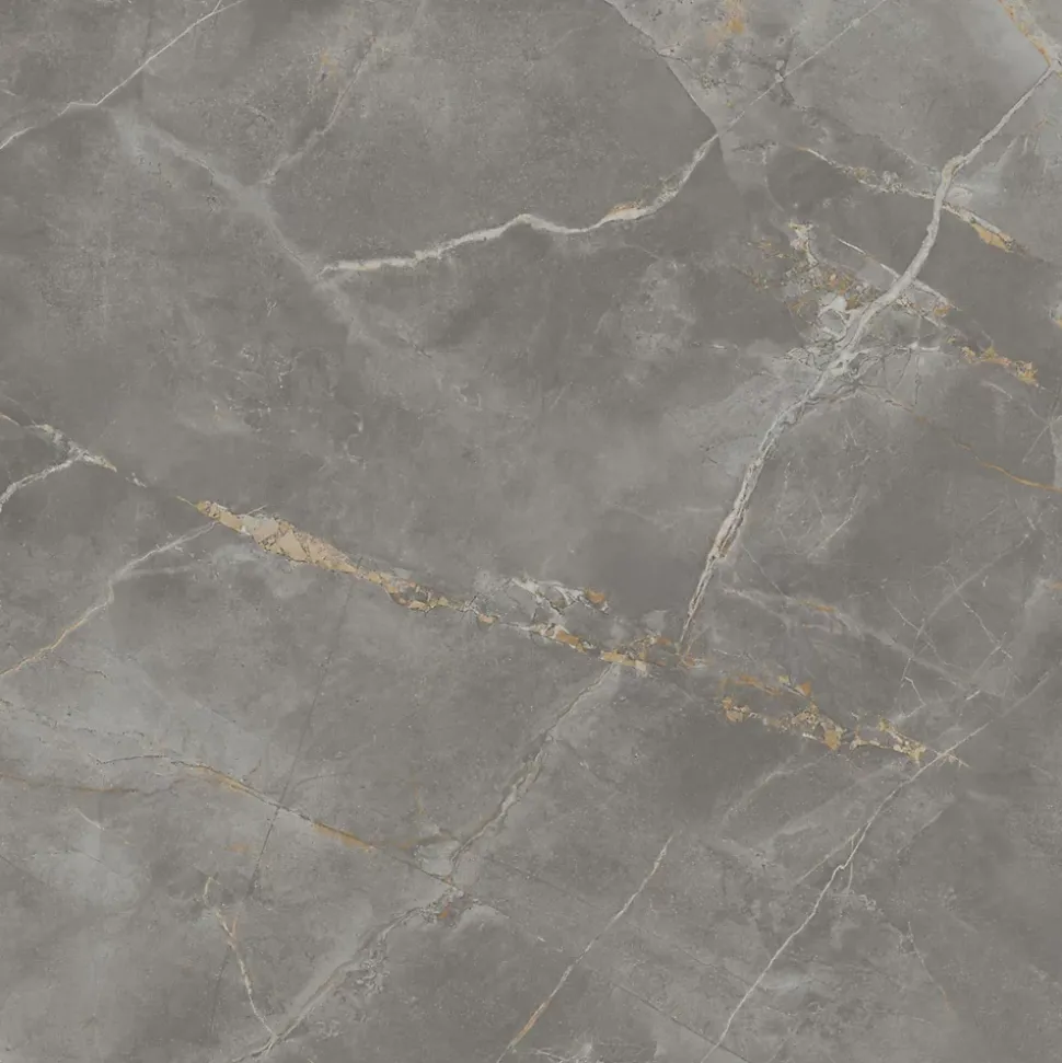 Carrelage effet Marbre Gris Titan 120x120x0,9 cm Brillant Montira - Sol et mur intérieur (vendu par carton de 2,88 m²) - RO'MA CAR