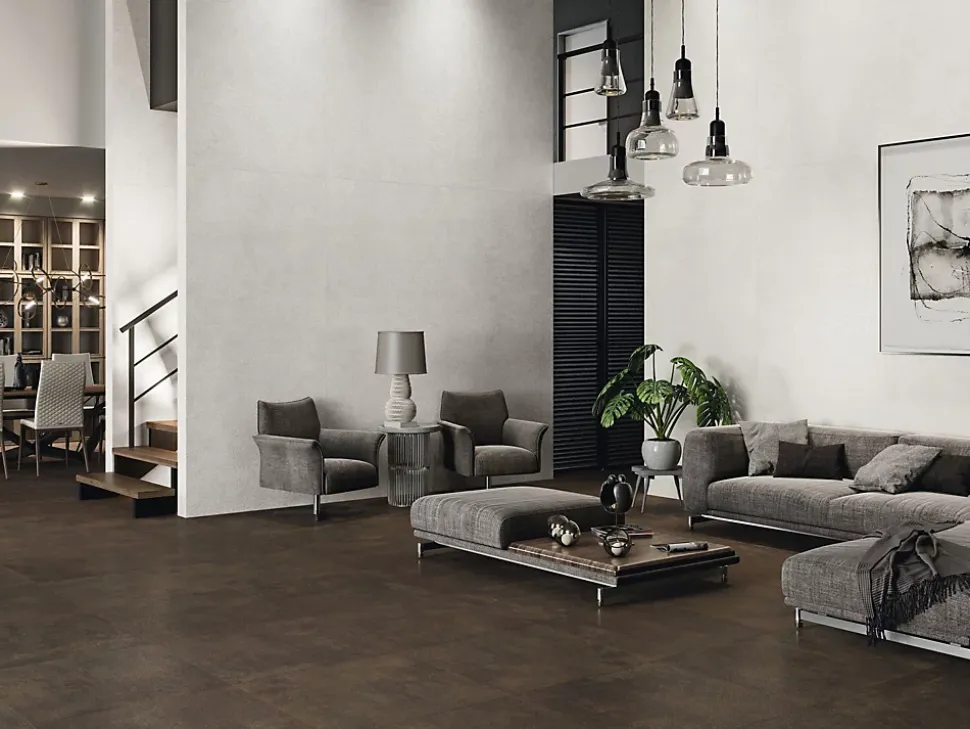 Carrelage Effet métal Roof marron Lappato 60x60 cm