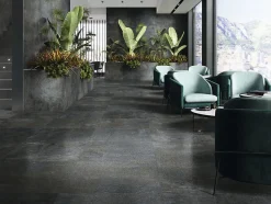 Carrelage Effet métal Roof noir Lappato 80x80 cm