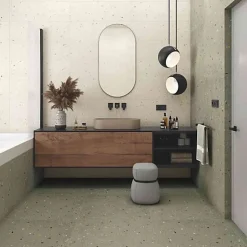 Carrelage Effet Terrazzo CROCCANTE 80x80 Menta - Les Carreaux de Jean