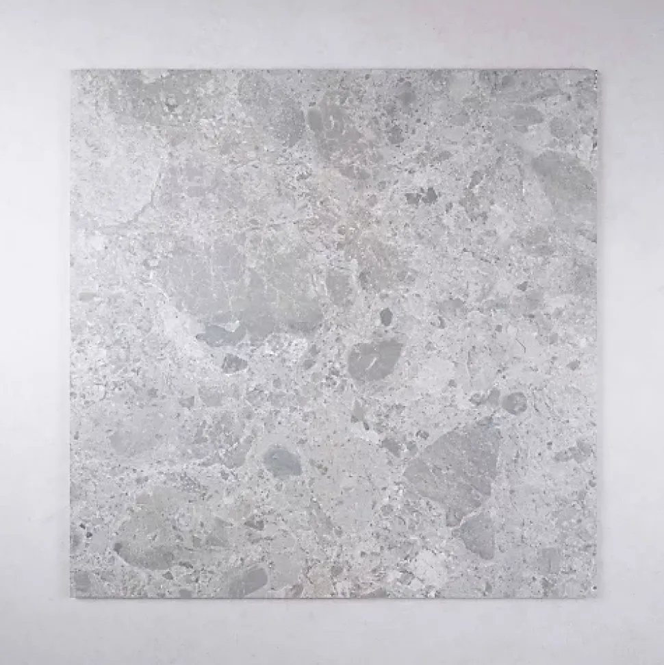 Carrelage Effet Terrazzo - Pierre CARACTER Mix Gris 60x120 Rectifié - Les Carreaux de Jean