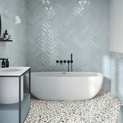 Carrelage effet Terrazzo Bleu STAY 20x20 Blue - Les Carreaux de Jean