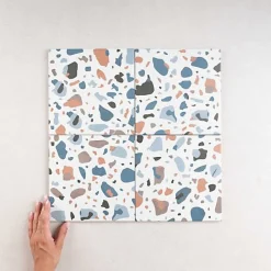 Carrelage effet Terrazzo Bleu STAY 20x20 Blue - Les Carreaux de Jean