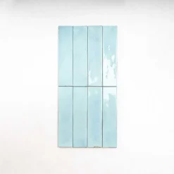 Carrelage Effet Zellige Bleu Ciel FUSION Acquamarina 6x25cm - Les Carreaux de Jean