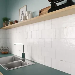 Carrelage Effet Zellige Blanc AGADIR - Niebla 14,7x14,7 - Les Carreaux de Jean