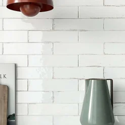 Carrelage Effet Zellige Blanc FUSION Bianco 6x25cm - Les Carreaux de Jean