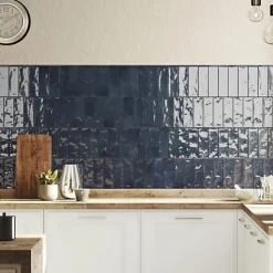 Carrelage Effet Zellige Bleu Foncé NOLITA Marine 6,5x20 - Les Carreaux de Jean