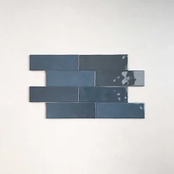 Carrelage Effet Zellige Bleu Foncé NOLITA Marine 6,5x20 - Les Carreaux de Jean