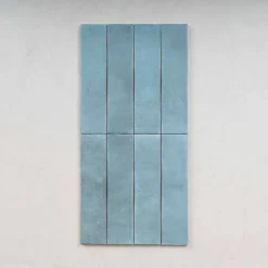 Carrelage Effet Zellige Bleu ARGILE 6x24,6 Sky - Les Carreaux de Jean