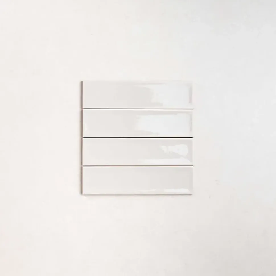 Carrelage Effet Zellige Blanc NARA Blanco Gloss 7,5x30cm - Les Carreaux de Jean