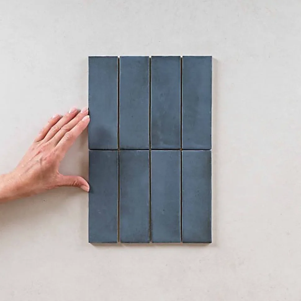 Carrelage Effet Zellige Bleu Nuit COLO Matt 5x15 blue night - Les Carreaux de Jean
