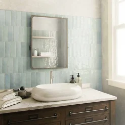 Carrelage Effet Zellige Bleu Ciel NOLITA Cielo 6,5x20 - Les Carreaux de Jean