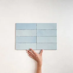 Carrelage Effet Zellige Bleu Ciel NOLITA Cielo 6,5x20 - Les Carreaux de Jean