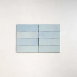 Carrelage Effet Zellige Bleu Ciel NOLITA Cielo 6,5x20 - Les Carreaux de Jean
