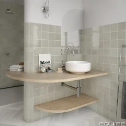 Carrelage Effet Zellige LA RIVIERA 13,2x13,2 Vert - Les Carreaux de Jean