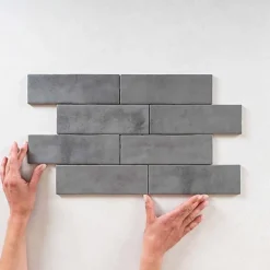Carrelage Effet Zellige MITTE Gris 6,5x20 - Les Carreaux de Jean