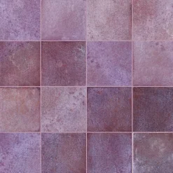 Carrelage effet Zellige Violet 10x10x0,85 cm Caldero - Mur intérieur - RO'MA CARRELAGE