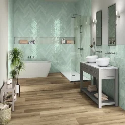 Carrelage effet zellige 6,5x39,6cm FADO ACQUA