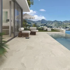 Carrelage extérieur antidérapant effet pierre naturelle 30x60 cm BALI beige