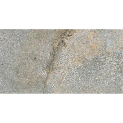 Carrelage extérieur antidérapant effet pierre naturelle 30x60 cm BALI Grafito