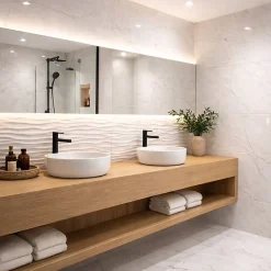 Carrelage faience mural effet marbre blanc 30x90 cm mate - MYK-MARMOL