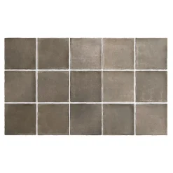 Carrelage grès cérame ARGILE 10x10 cm Chocolat - Mat - boîte de 0.6 m2