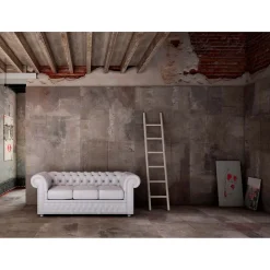 Carrelage grès cérame effet béton brut TATTOO 120x60 cm Blanc - - boîte de m2