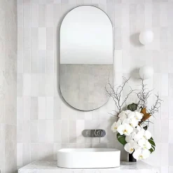 carrelage imitation zellige 6.5x20 cm MALEM WHITE