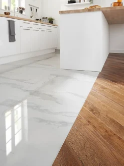 Carrelage intérieur sol et mural Ultimate marble effet marbre L.59.5 cm x l.59.5 cm x Ep.0.9 cm blanc GoodHome