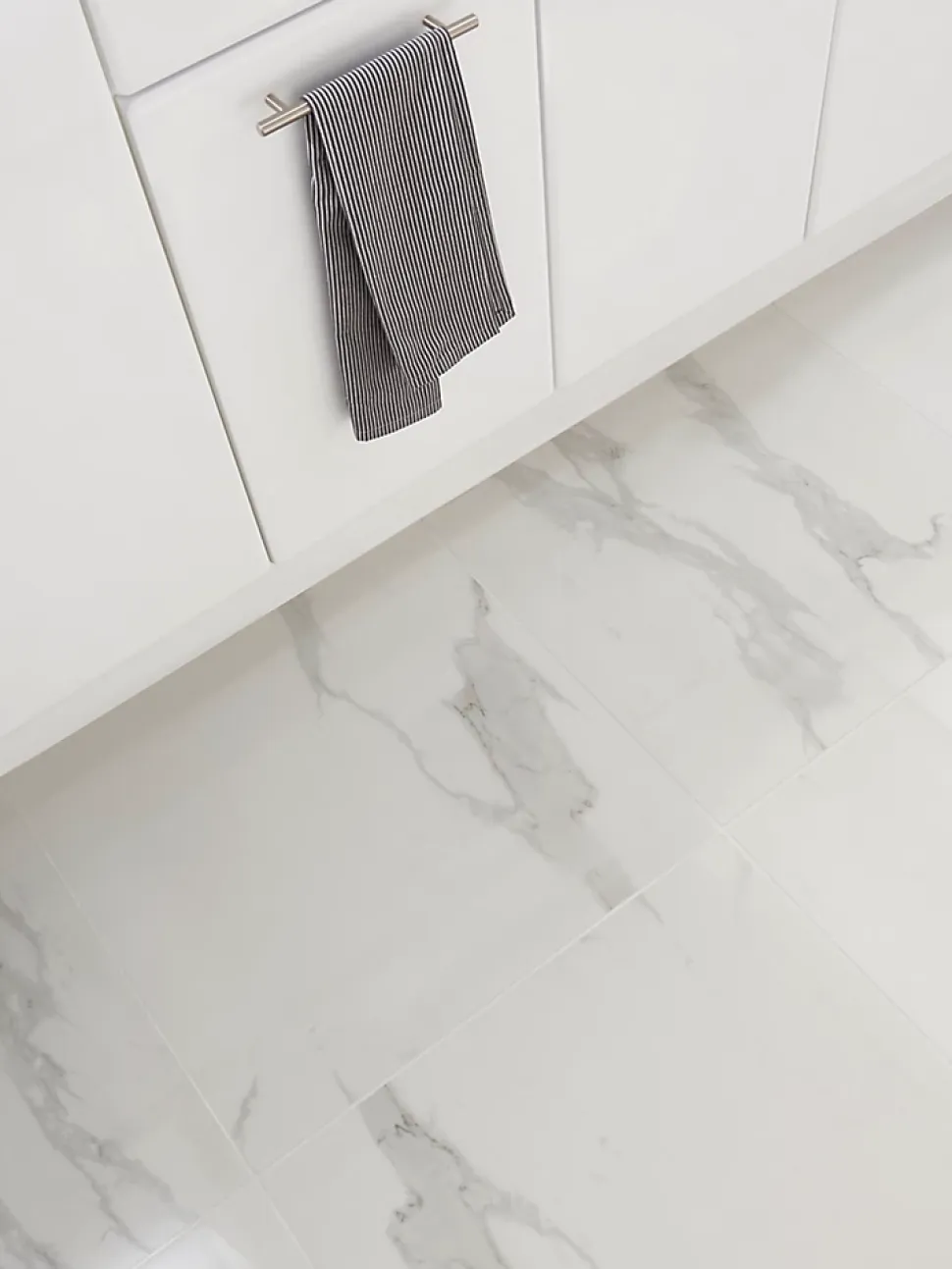 Carrelage intérieur sol et mural Ultimate marble effet marbre L.59.5 cm x l.59.5 cm x Ep.0.9 cm blanc GoodHome
