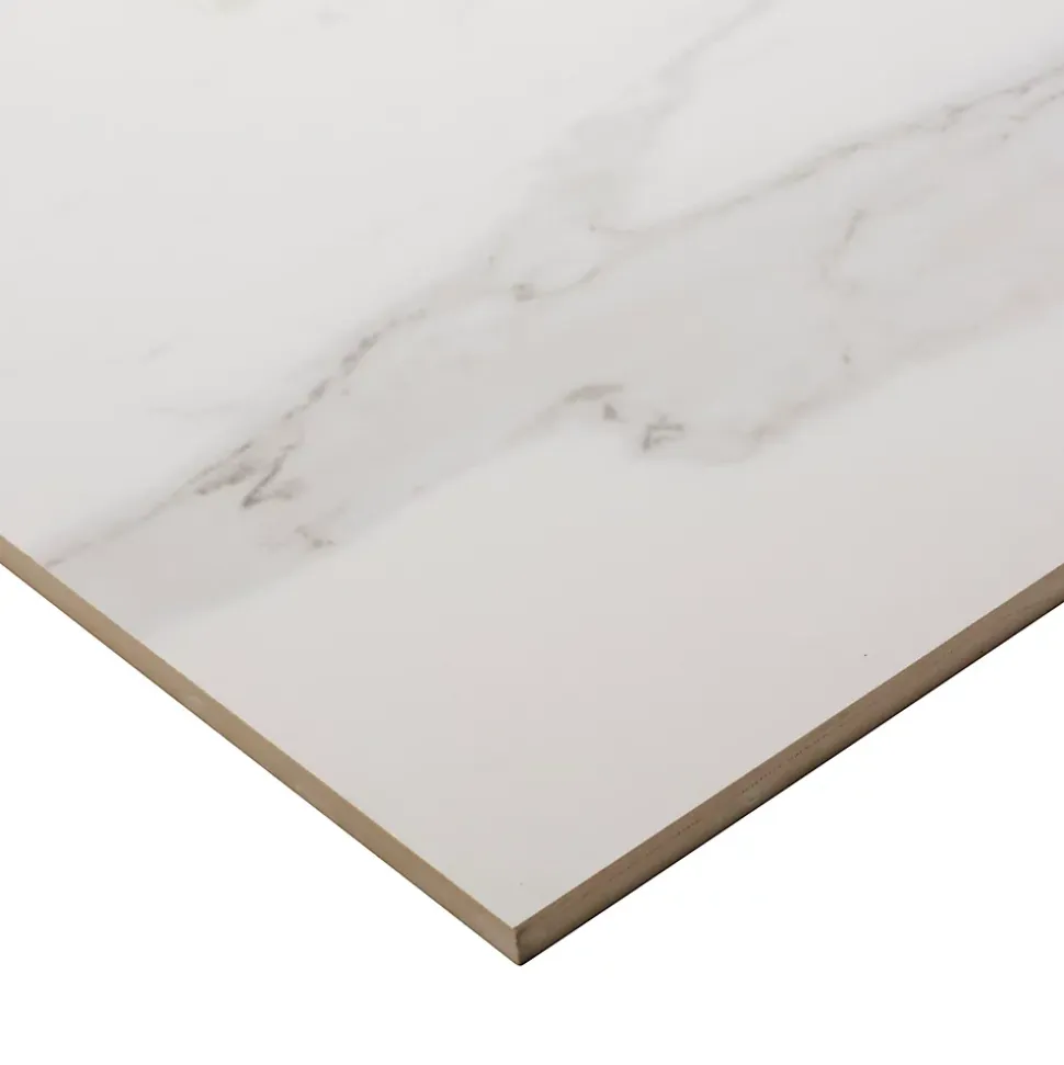 Carrelage intérieur sol et mural Ultimate marble effet marbre L.59.5 cm x l.59.5 cm x Ep.0.9 cm blanc GoodHome
