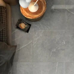 Carrelage intérieur sol et mur effet marbre gris mat L.59.5 x l.59.5 cm x ép.9 mm, Ultimate Marble