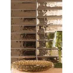 Carrelage mur effet zellige doré 6,5x26,6 cm CROMIA26 ORO