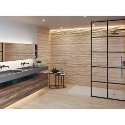 Carrelage mur faience effet bois à relief 40x120 cm WEWOOD CONCEPT ROBLE
