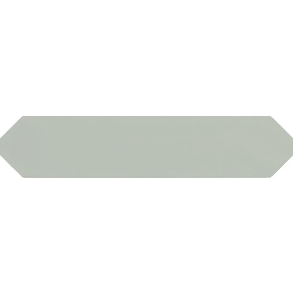 Carrelage mur faience forme navette 5x25 cm mate LANSE MINT