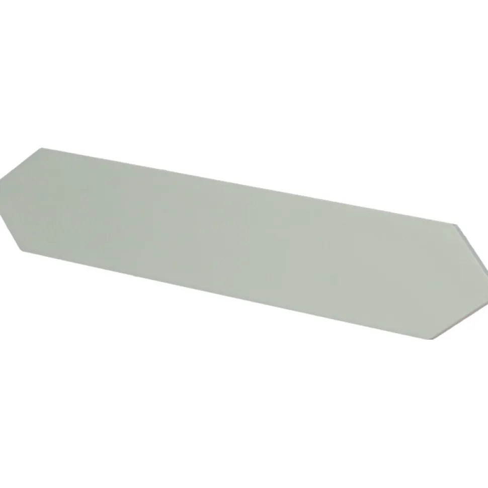 Carrelage mur faience forme navette 5x25 cm mate LANSE MINT
