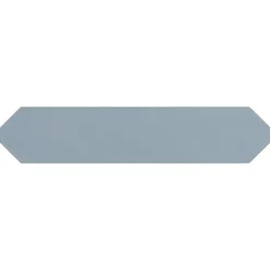 Carrelage mur faience forme navette 5x25 cm mate LANSE BLUE