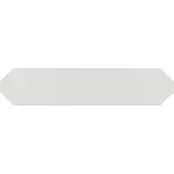 Carrelage mur faience forme navette 5x25 cm mate LANSE WHITE
