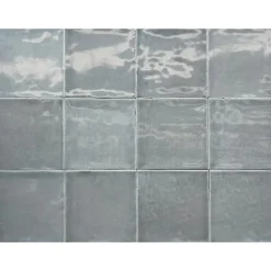 Carrelage mur intérieur/exterieur. Grès cérame Zellige Gris 12x12 cm x ép 8,3 mm