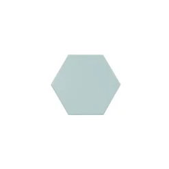 Carrelage sol / mur hexagonal uni bleu mate 11,6x10,1 cm KROMATIKA BLEU CLAIRE