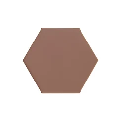 Carrelage sol / mur hexagonal uni terracotta orange mate 11,6x10,1 cm KROMATIKA CLAY