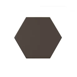 Carrelage sol / mur hexagonal uni marron mate 11,6x10,1 cm KROMATIKA BROWN