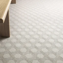 Carrelage sol et mur blanc mat Couture 60 x 60 cm
