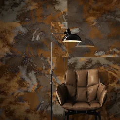 Carrelage sol et mur cuivre brillant Mirroir 60 x 120 cm