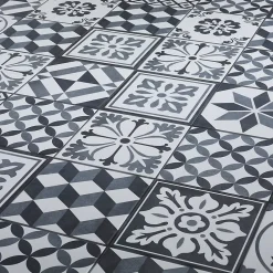 Carrelage sol et mur intérieur effet carreau de ciment tons gris L.20 x l.20 cm x ép.8,2 mm, Konkrete