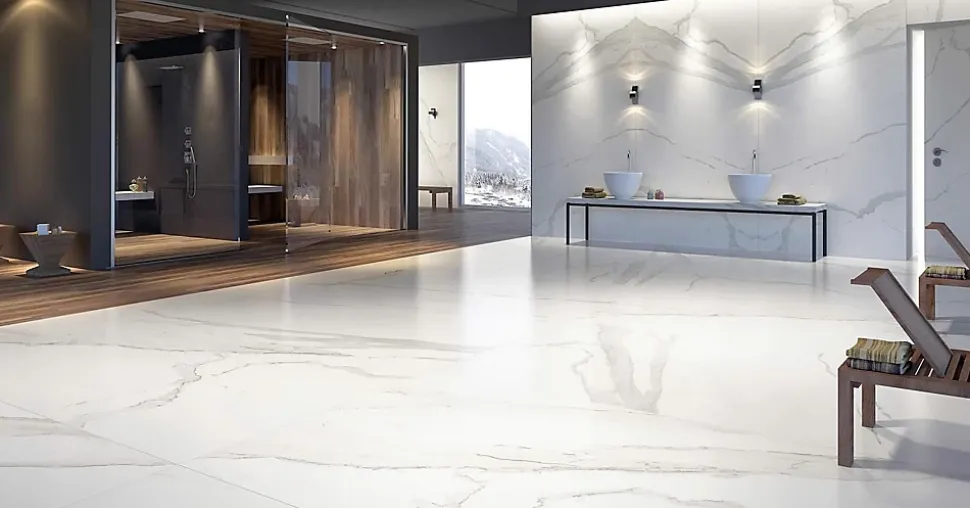 Carrelage sol/mur intérieur effet MARBRE l.60 x L.120 cm ALBATROS